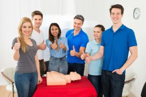 Group Of People In Resuscitation Training